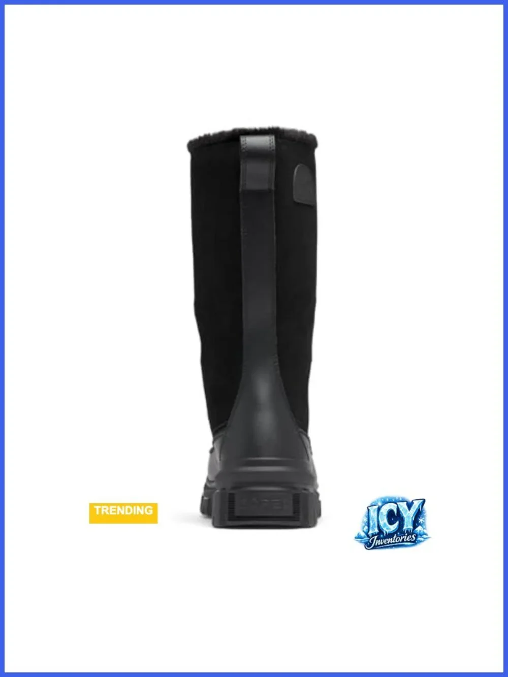 Waterproof Suede Snow Boots with Faux Fur Collar, 200g Insulation